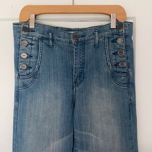 BCBG Generation High Rise Wide Leg Sailor Jeans 28